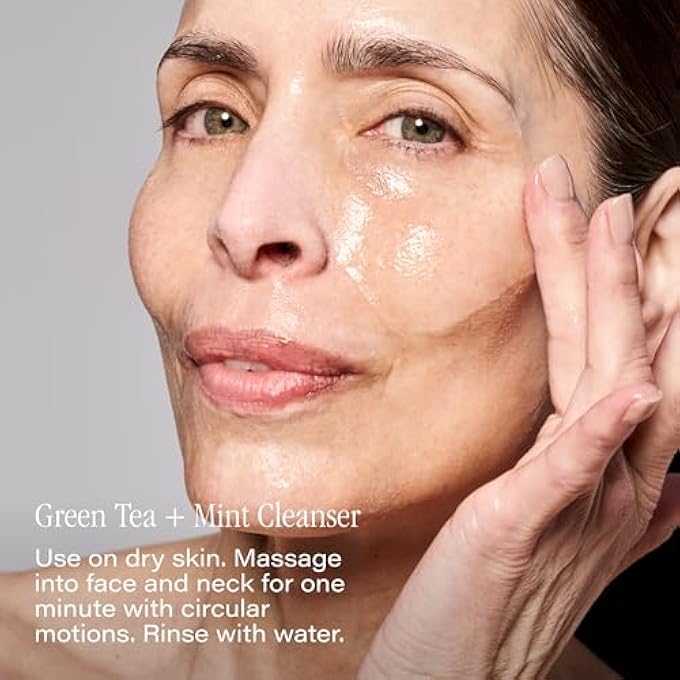 Skinn DAY & NIGHT FACE WASH FOR WOMEN & MEN - REFRESHING GREEN TEA & MINT INFUSION, NOURISHING OLIVE & ENZYME FORMULA - COMPLETE AM/PM CLEANSER SET FOR HYDRATED - Image 4